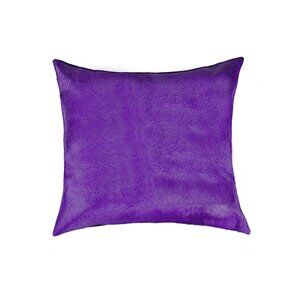 Natural Home Decor Torino Cowhide Pillow | 1-Piece | Purple | 18"x18"